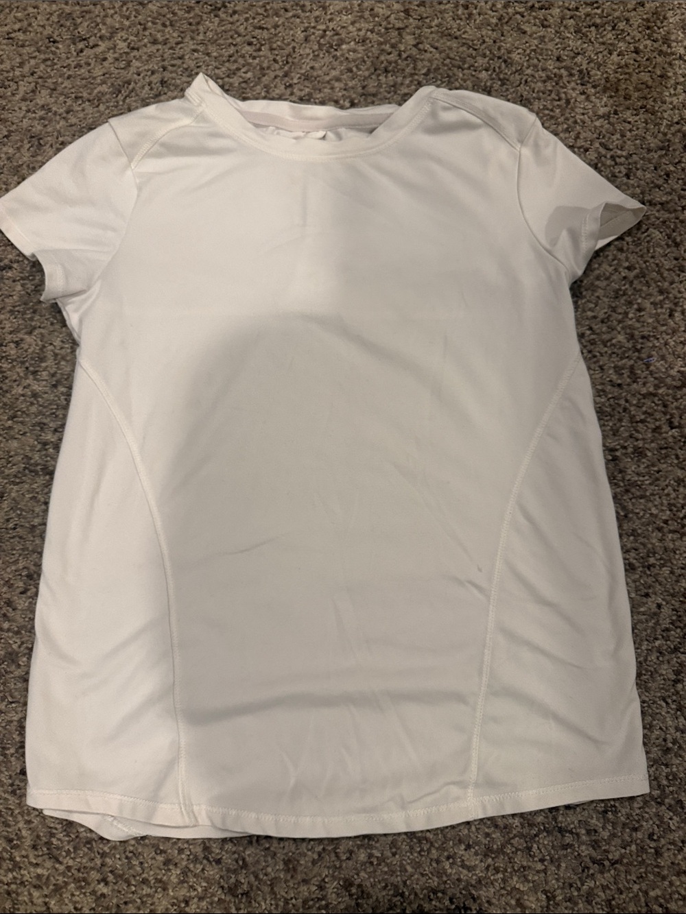 Girls White Short-Sleeve Performance Tee